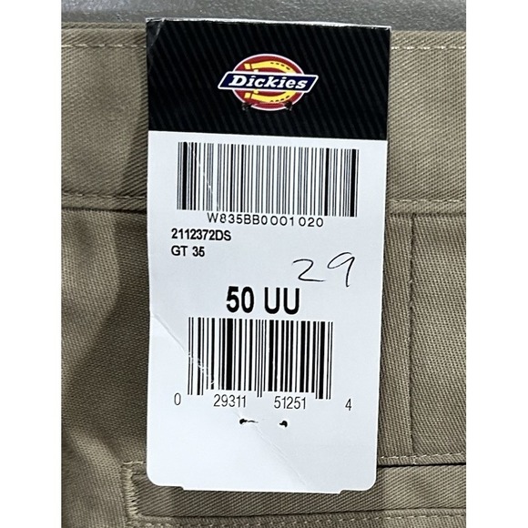 Dickies Pants Cargo Men's 50 UU Occupational Work Canvas Tan Brand New With Tags - Picture 11 of 12